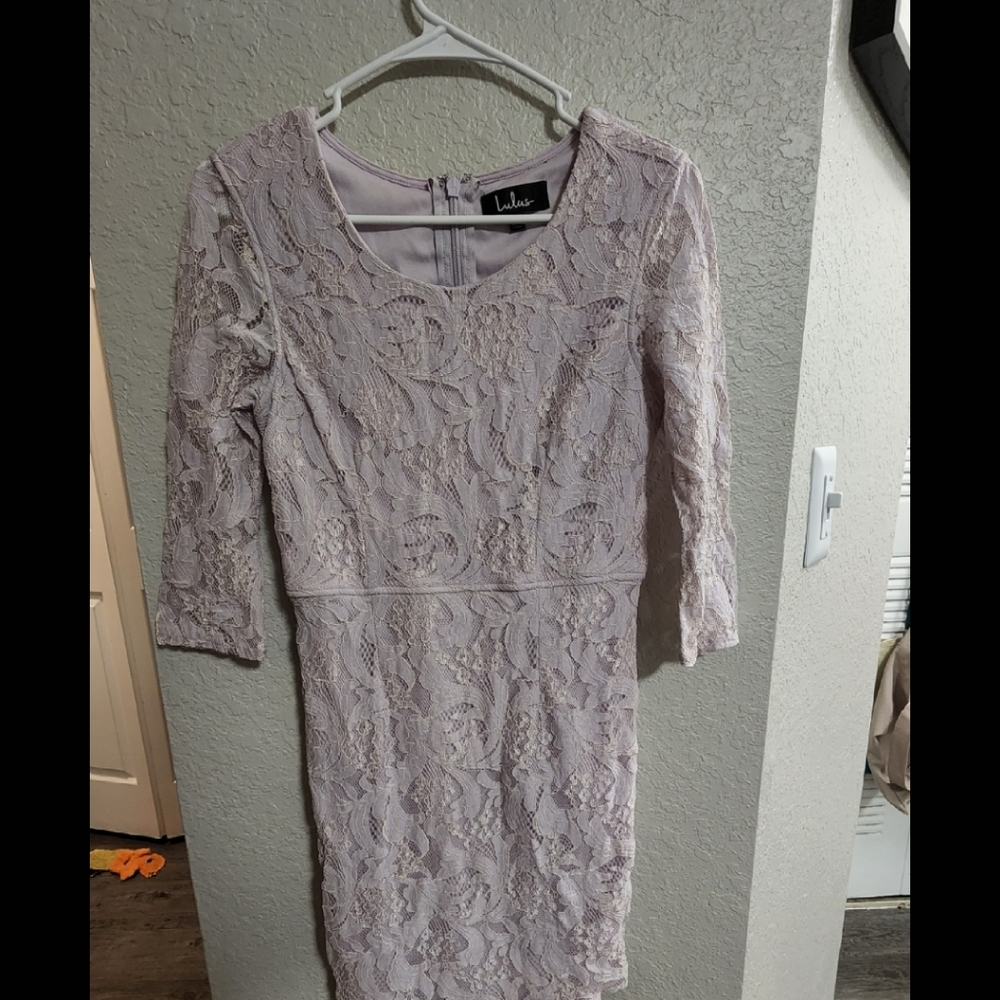 Lulu's lavender lace dress
